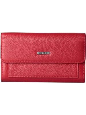 Guard Kırmızı Hakiki Deri Çıt Çıtlı Kadın Cüzdan // GRD260226WT1681