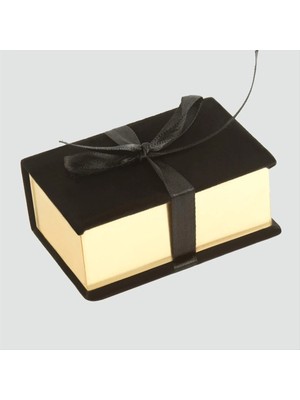 SiHako Kurdale Kadife Ahşap Lüx Çift Alyans Yüzük Kutusu