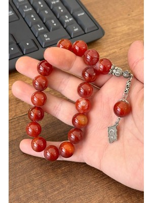 Tesbihkenti 14 MM Maskot Akik Taşı Tesbih