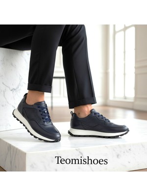 By Barretti Lacivert Tırtıklı Taban Erkek Sneaker Ayakkabı