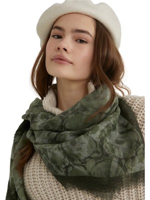 Neptune Marbling Yeşil Orman Şal