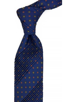 Kravatkolik Carbonora Style Lacivert Küçük Desen Piliseli Kravat CRK94