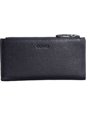 Guard Lacivert Hakiki Deri Orta Boy Bozuk Para Gözlü Kadın Cüzdan // GRD260226WT1723