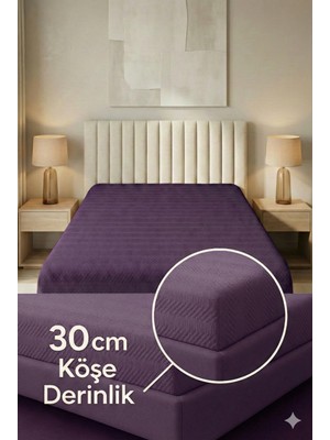 Miabella Home %100 Pamuk Armürlü Çift Kişilik Lastikli Çarşaf Fitted Yumuşak Dokulu Tek Kişilik Lastikli Çarşaf