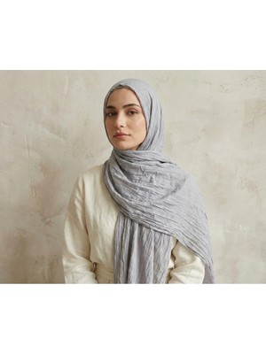 Moodşal Krem Rengi Bambu Kraş Şal