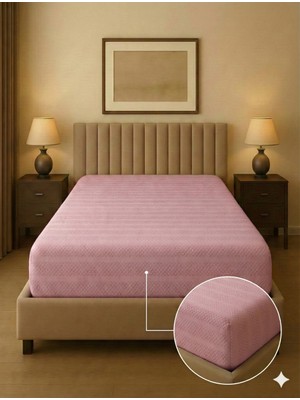 Miabella Home %100 Pamuk Armürlü Çift Kişilik Lastikli Çarşaf Fitted Yumuşak Dokulu Tek Kişilik Lastikli Çarşaf