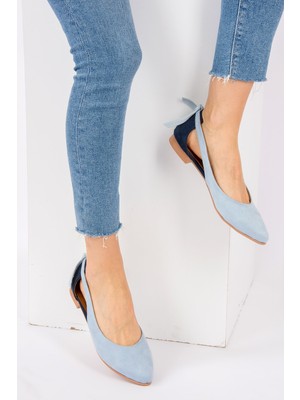 Fox Shoes Mavi/Lacivert Kadın Babet H726324002