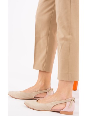 Fox Shoes Ten/Pudra Kadın Babet H726324002