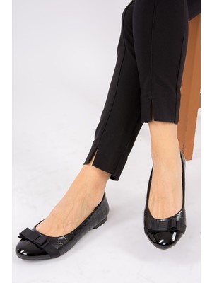 Fox Shoes Siyah Kadın Babet G726019511