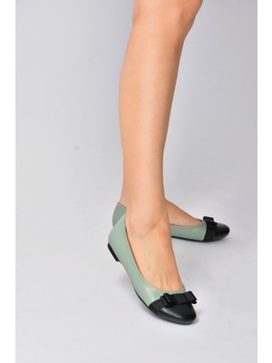 Fox Shoes Yeşil/siyah Kadın Babet D726019509