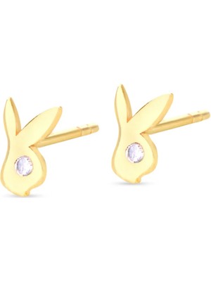 goldkupe 14K Altın Tavşan Küpe