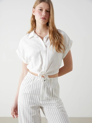 Lc Waikiki Yeni Sezon Crop Aerobin Kadın Gömlek