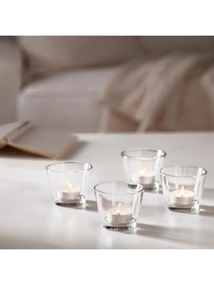 Skygo Tealight Mumluk, Cam, Gıda Servisi Için Kullanılabilir