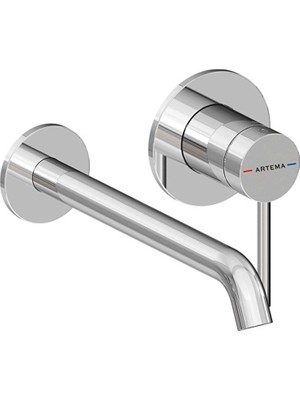 Artema Minimax Round Ankastre Lavabo Bataryası Krom (Uzun) A43549