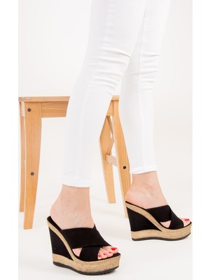 Fox Shoes Siyah Kadın Terlik F674072005