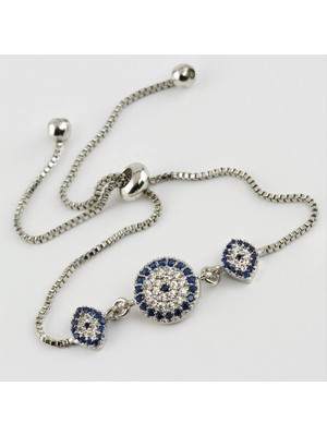 SiHako Nazarlı Zirkon Taşlı Lüx Asansörlü Bileklik