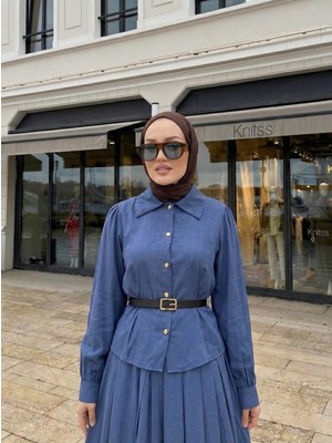 Foremia Ön Arka Pensli Etekli Takım-Indigo -