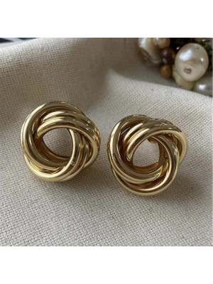 Les Séduisantes C.A. Halka Burgu Altın Kaplama Küpe Vıp