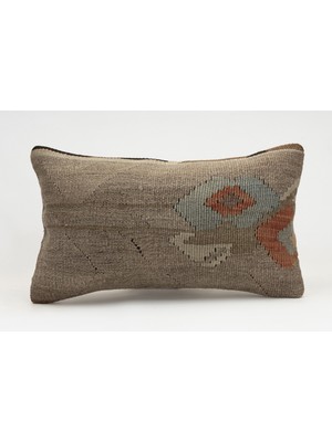 Kilim Wholesale El Yapımı Kilimden Yapılmış Vintage Kırlent Kılıfı, Yün, 30X50 cm