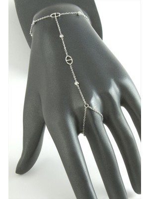 SiHako Oval Zirkon Taşlı Lüks Çelik Şahmeran