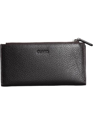 Guard Kahvereng Hakiki Deri Orta Boy Bozuk Paralıklı Kadın Cüzdan // GRD260226WT1725