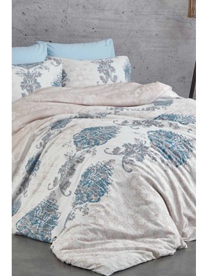 Rubby Avm Çift Kişilik Nevresim Takımı Pamuklu Mavi Asalet