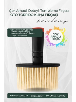 Hanedanev Çok Amaçlı Yumuşak Ince Temizlik Fırçası Araç Içi Temizleme Fırçası Oto Klima Klavye Detay Fırça