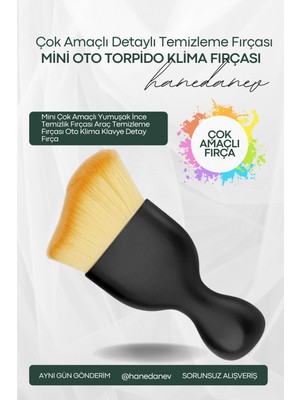 Hanedanev Mini Çok Amaçlı Yumuşak Ince Temizlik Fırçası Araç Temizleme Fırçası Oto Klima Klavye Detay Fırça