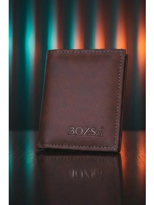 Tesbihkenti Kahverengi Klasik Model Kartlık ve Para Cüzdanı