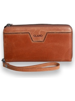 Guard Antik Taba - Kahverengi Çok Fonksiyonlu Hakiki Deri Cüzdan ve El Çantası // GRD260226WT1772
