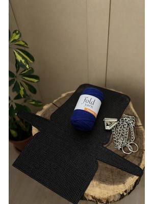 Kanvas Çanta Kiti No.6 Lacivert 45X21CM (Kilit, Zincir, Ip, Kanvas, Iğne)