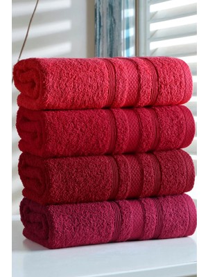 DNZGÜLCAN Lera 4'lü 70X140 Havlu Seti - Banyo Havlu Seti | %100 Pamuk - Hızlı Kuruyan - Yumuşak