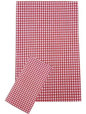 Rubby Avm Zefir Desen Sofra Bezi Masa Örtüsü 170 x 170 cm Kırmızı