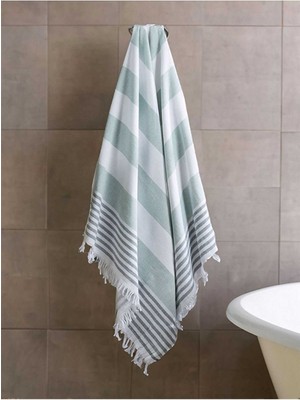 Rubby Avm Pure Linen 90X170 cm Doğal Pamuk Peştamal Havlu Yeşil