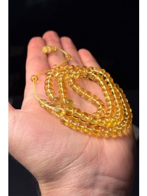 Tesbihkenti Cep Boy 99'luk Özel Çalışma Ateş Kehribar Tesbih