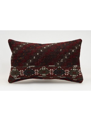 Kilim Wholesale El Yapımı Kilimden Yapılmış Vintage Kırlent Kılıfı, Yün, 30X50 cm