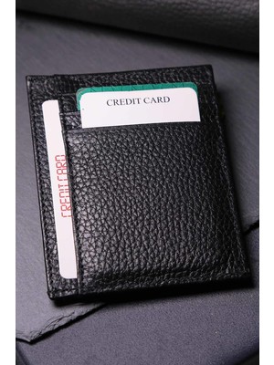 Tesbihkenti Hakiki Deri Erkek Siyah Kartlık Cüzdan