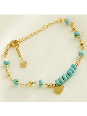 SiHako Kalp Boncuk Lüks Çelik Halhal