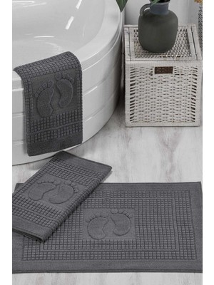 Rubby Avm 3 Lü Banyo Ayak Havlusu %100 Pamuklu 50X70 cm Antrasit