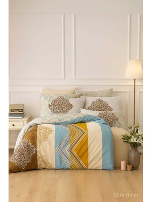 Rubby Avm Çift Kişilik Pamuklu Nevresim Takımı Zigzag Desenli