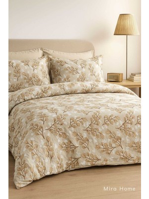 Rubby Avm Çift Kişilik Pamuklu Nevresim Takımı Yaprak Desenli