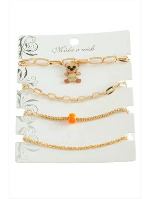 SiHako 4 Adet Ayıcık Zincir Bileklik