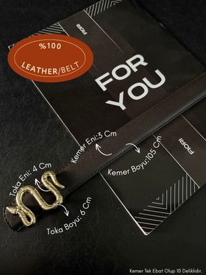 Fiori Hakiki 3cm Bombeli Yılan Tokalı Kadın Kemeri, Ceket Kemeri, Gömlek Kemeri, Elbise Kemeri