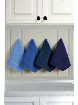 DNZGÜLCAN Lera 4'lü 30X50 Havlu Seti El Yüz Mutfak Havlusu | %100 Pamuk - Hızlı Kuruyan - Yumuşak