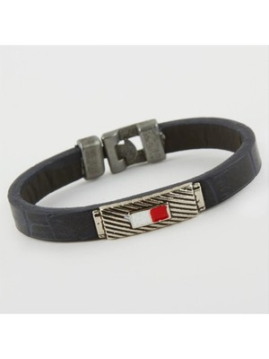 SiHako Kırmızı Beyaz Renkli Kaliteli Suni Deri Bileklik