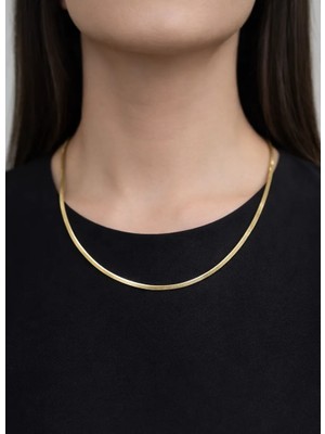 14 Ayar Gerçek Altın Italyan Ezmesi Kolye