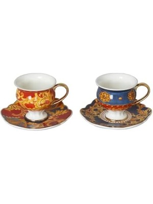 Skygo Art Clarissa Dörtlü Ayaklı Kahve Fincanı Seti