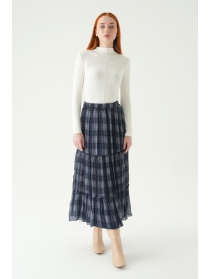 Rays Laci Bel Lastikli Desenli Etek 8483A