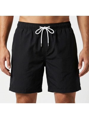 Estiva Erkek Tek Renk Tactel Deniz Şortu