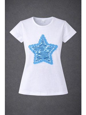 Dıgıl Kids Yıldız Motifli Kız Çocuk T-Shirt